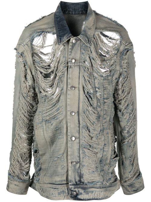 Jumbo Worker distressed denim jacket - Blue