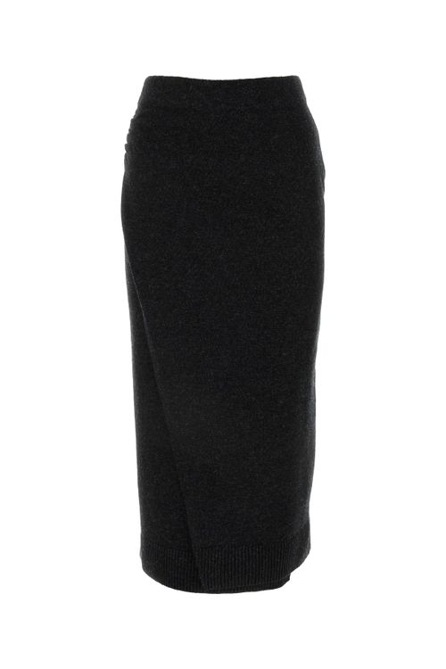 Virgin Wool Skirt — Gray
