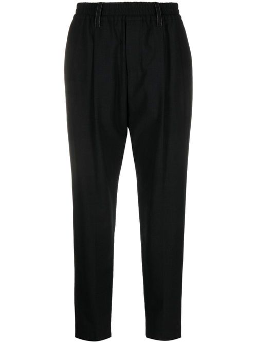Tailored cropped trousers - Black