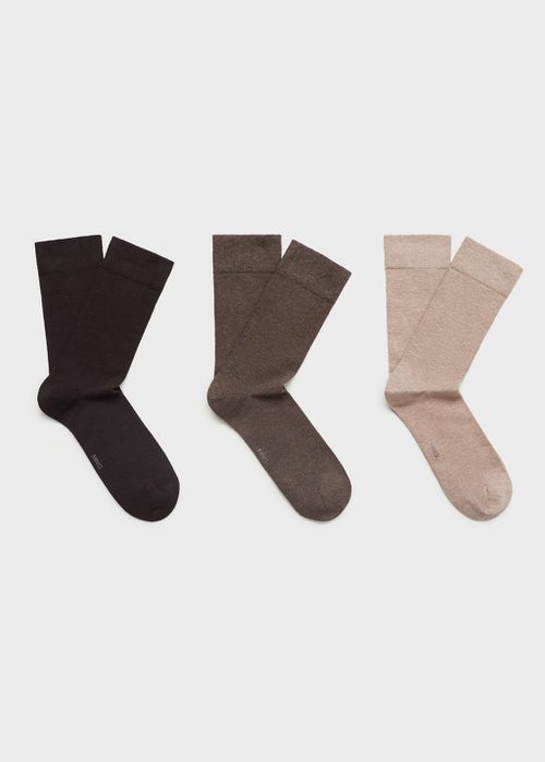 Pack of cotton socks brown - Man - 08 - 