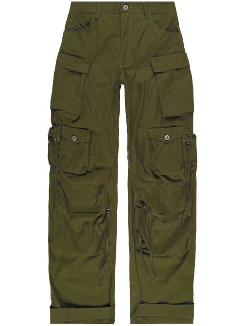 Wide-leg cargo pockets - Green