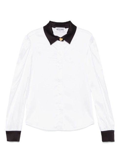 Contrasting-trim shirt - White