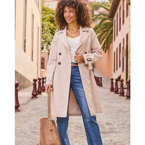 SOSANDAR CINCH DOUBLE BREAST TRENCH COAT