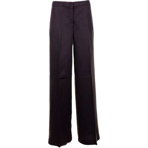 Via Masini 80 Leinenhose mit weitem Bein