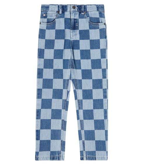 Checked jeans