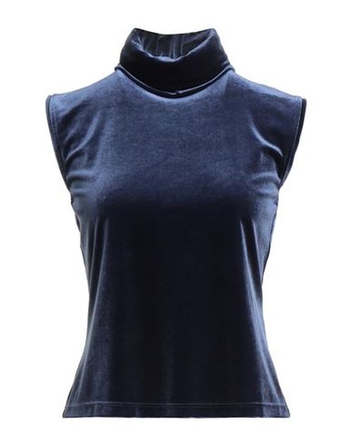 Woman Top Navy Size S Polyester, Elastane