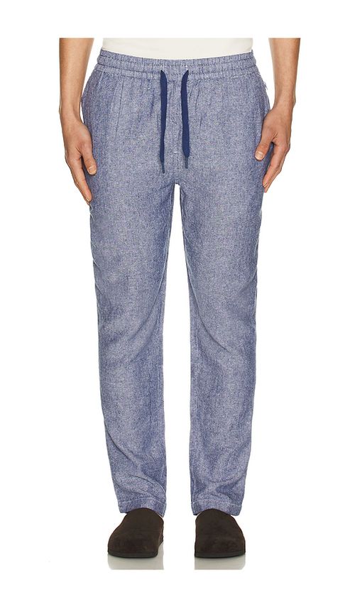 Vintage Summer Linen Pants in Blue. XXL/2X. Also in L, S, XL/1X