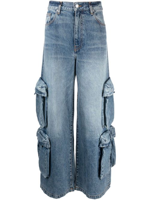 Baggy mid-rise wide-leg jeans - Blue
