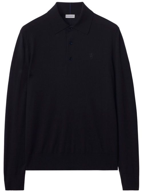 Logo-embroidered polo shirt - Blue