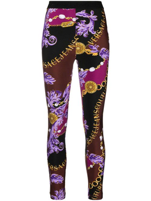 Logo-print leggings - Black