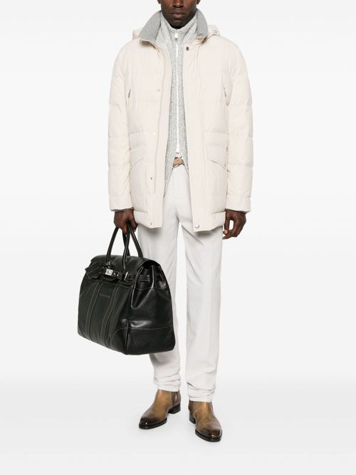 Hooded puffer jacket - Neutrals