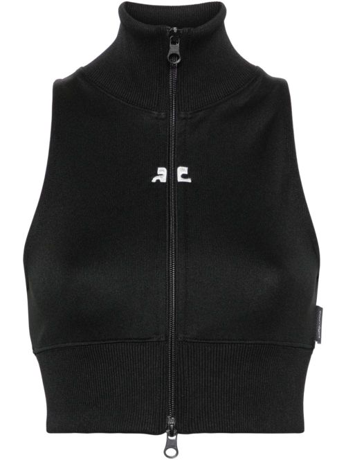Cropped track vest