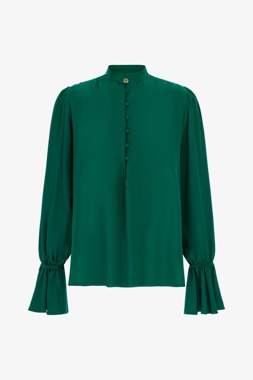 Mandarin Collar Blouse