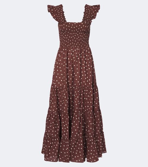 Kendall polka dot cotton midi dress