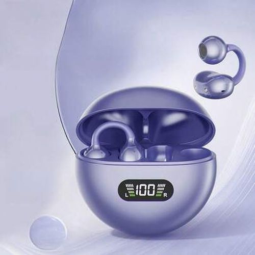 LED Display Clip-On Headphones, Protective Audio Output To Prevent Sound Leakage, Long-Wear Comfort, Open-Ear Sport Design To Prevent Falling, Wirele