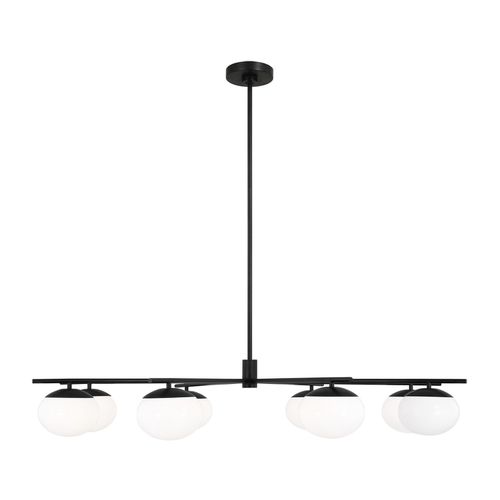 Visual Comfort Studio Lune 8-Light Chandelier in Aged Iron by Ellen Degenere