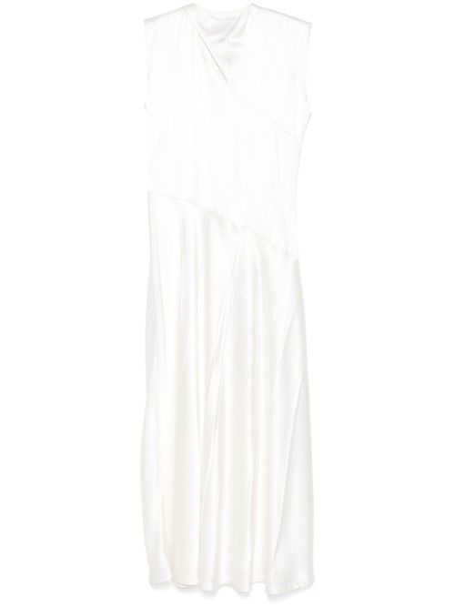 Satin midi dress - White