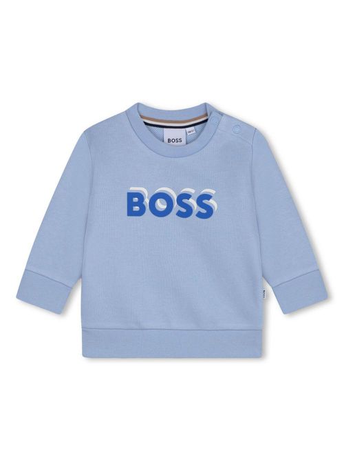 Logo-print crew-neck sweatshirt - Blue