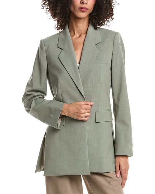 Relaxed Slash Wool-Blend Blazer