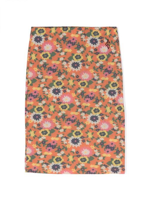 Anaconda floral-print skirt - Orange