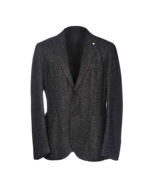 L. b.m. 1911 Man Blazer Black Size 38 Wool, Polyester, Polyamide, Viscose