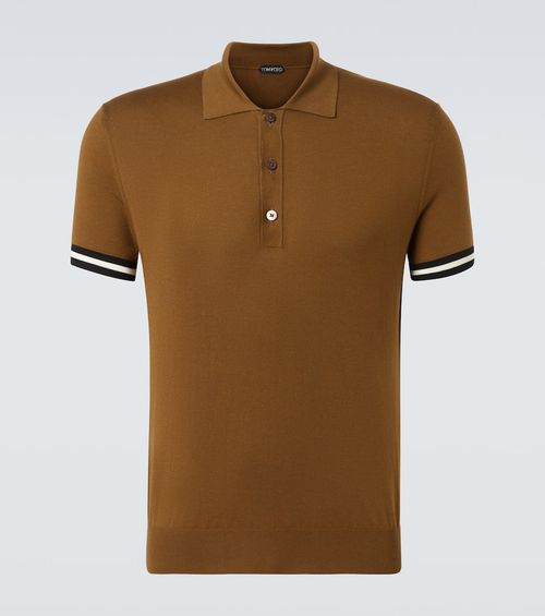 Cotton and silk polo shirt