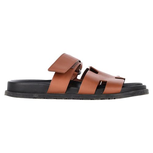 Chypre Sandals in Brown Leather