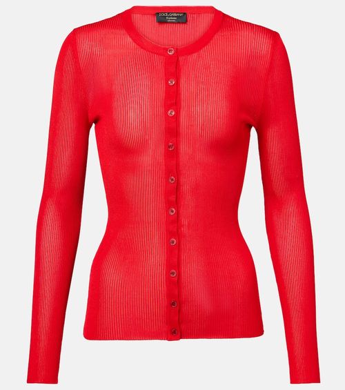 Ribbed-knit cardigan