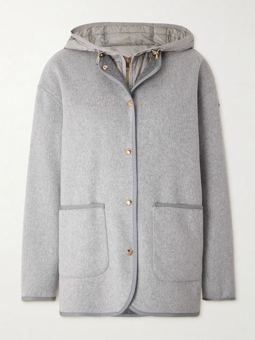 Reposse Convertible Wool And Cashmere-blend Jacket - Gray