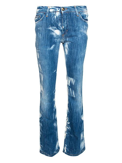 Pre-owned distressed jeans - Blue