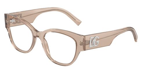 Dolce & Gabbana DG3377 3432 Women’s Eyeglasses Brown  53 - Blue Light Block Available