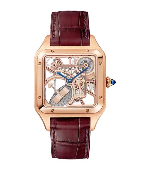 Rose Gold Santos-Dumont Skeleton Watch