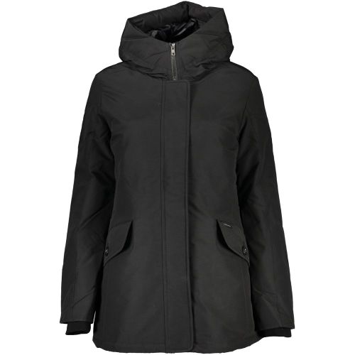 Quilted Cotton Down Jacket — Black