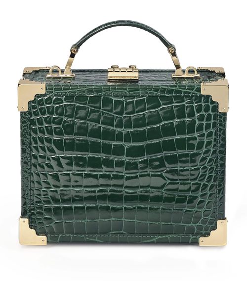 Mini Leather Trunk Clutch Bag