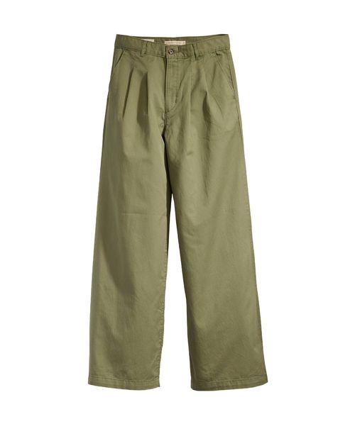 PLEATED WIDE LEG TROUSERS