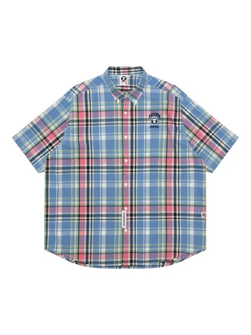 AAPE BY *A BATHING APE® checked shirt - Blue