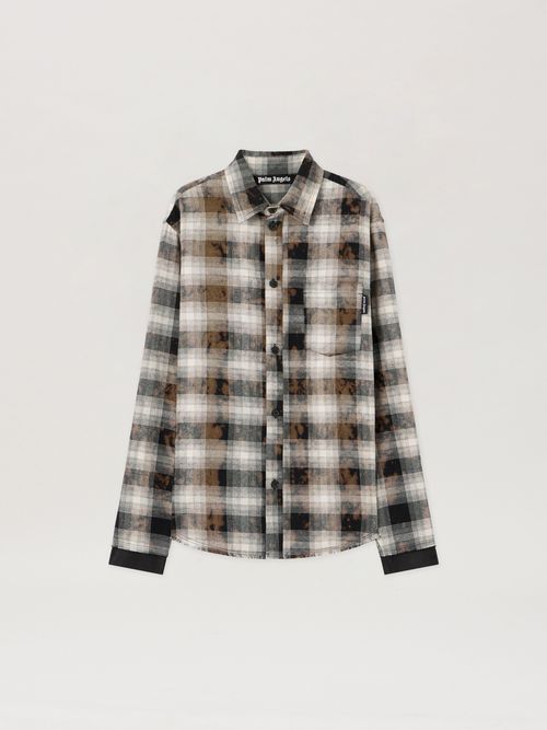 Classic Logo Check Shirt Man  Black Off White