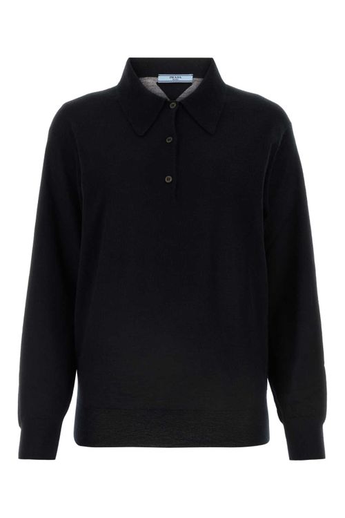 Cashmere Polo Shirt — Black