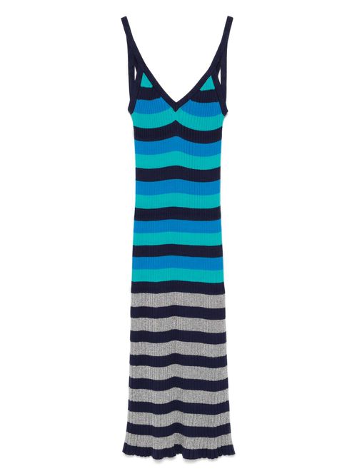 Sonia Rykiel striped long dress - Blue