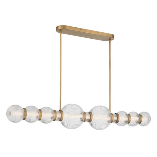 Legacy Brass LED Linear Chandelier from the Cordel Collection