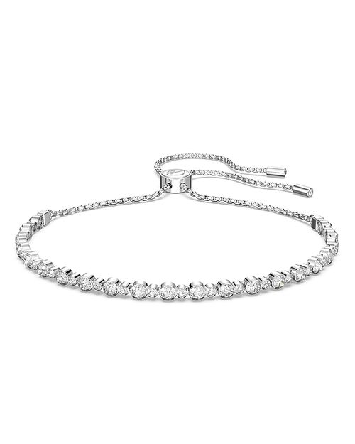 Subtle Trilogy Slider Bracelet in Rhodium Plated