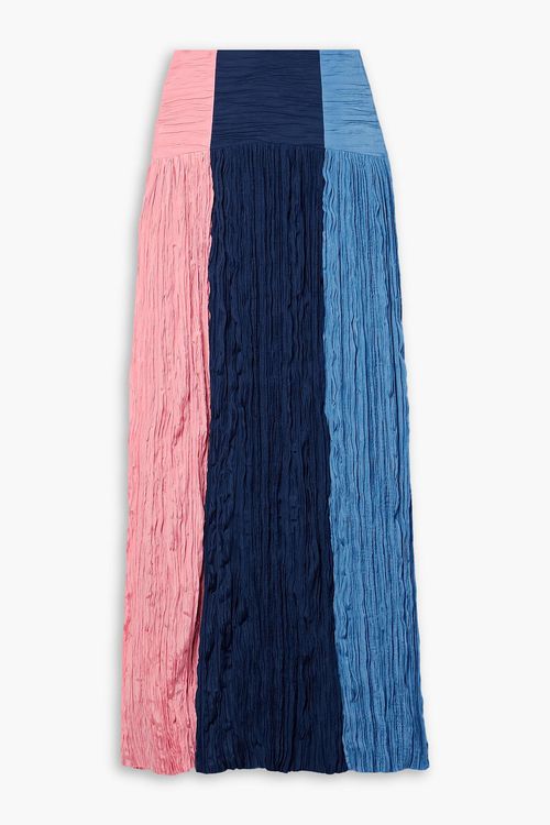 Milo color-block crepon maxi skirt