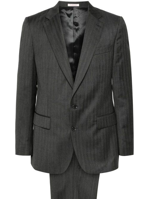 Single-breasted virgin wool suit - Grey