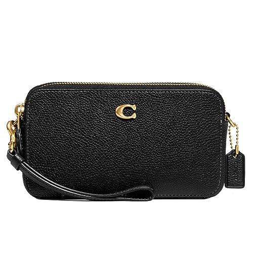 Coach Polished Pebble Leather Kira Crossbody, Black, One Size