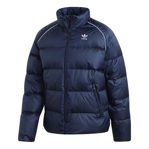 Originals Adicol Jacket 1 Stay Warm Solid Color raglan sleeve Stand Collar Down Jacket Navy Blue