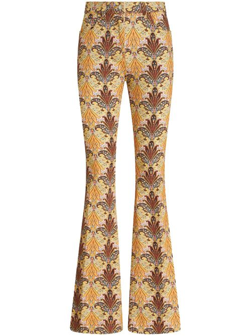 Graphic-print flared jeans - Multicolour