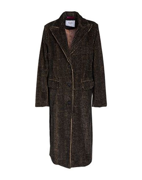 Paltò Woman Coat Charcoal Size M Synthetic fibers, Wool, Cotton, Silk