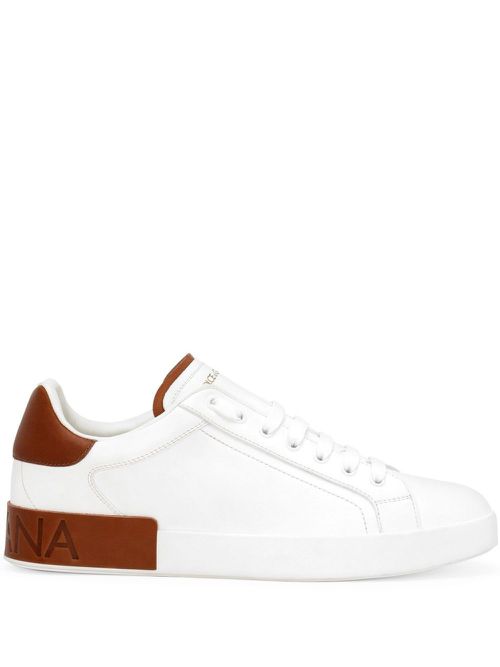 Portofino Leather Sneakers - Men's - CALFSKIN/Rubber/Fabric