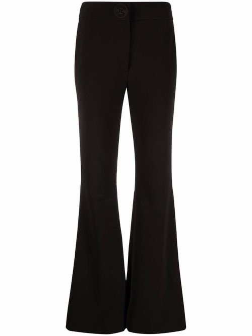 High waist flared trousers - Black