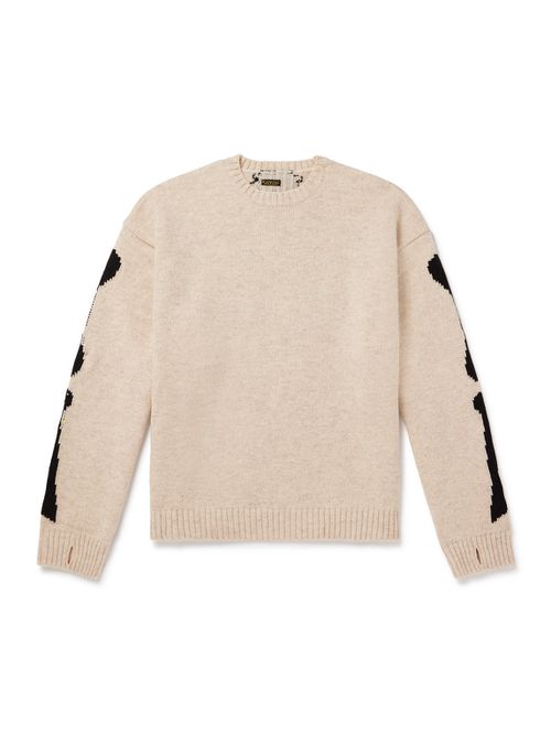 Oversized Intarsia Wool Sweater